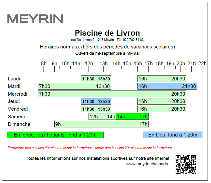 horaires normaux
